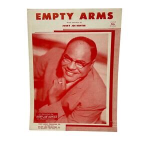 Empty Arms Sheet Music 1957 Ivory Joe Hunter‎ Atlantic Records